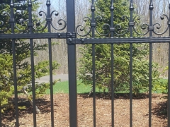 hand forged custom fence'