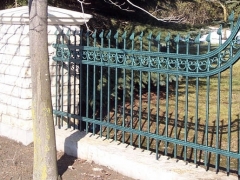 hand forged custom fence'