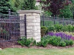 hand forged custom fence'