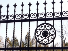 hand forged custom fence'