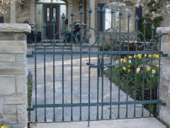 hand forged custom fence'