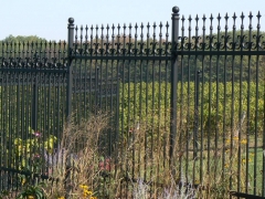 hand forged custom fence'
