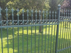 hand forged custom fence'